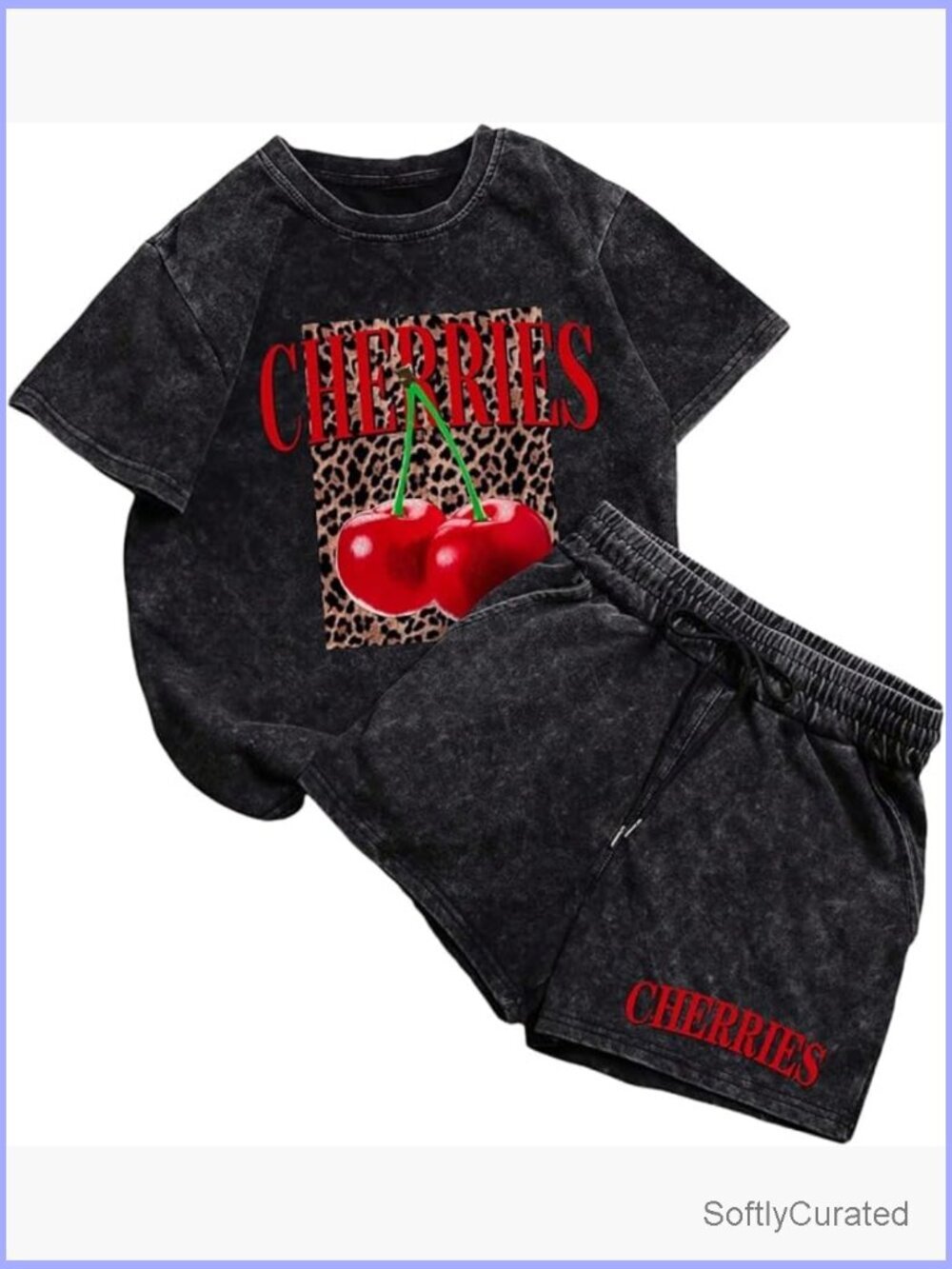 2 Piece Summer Outfit Short Sleeve Tee and Shorts Set